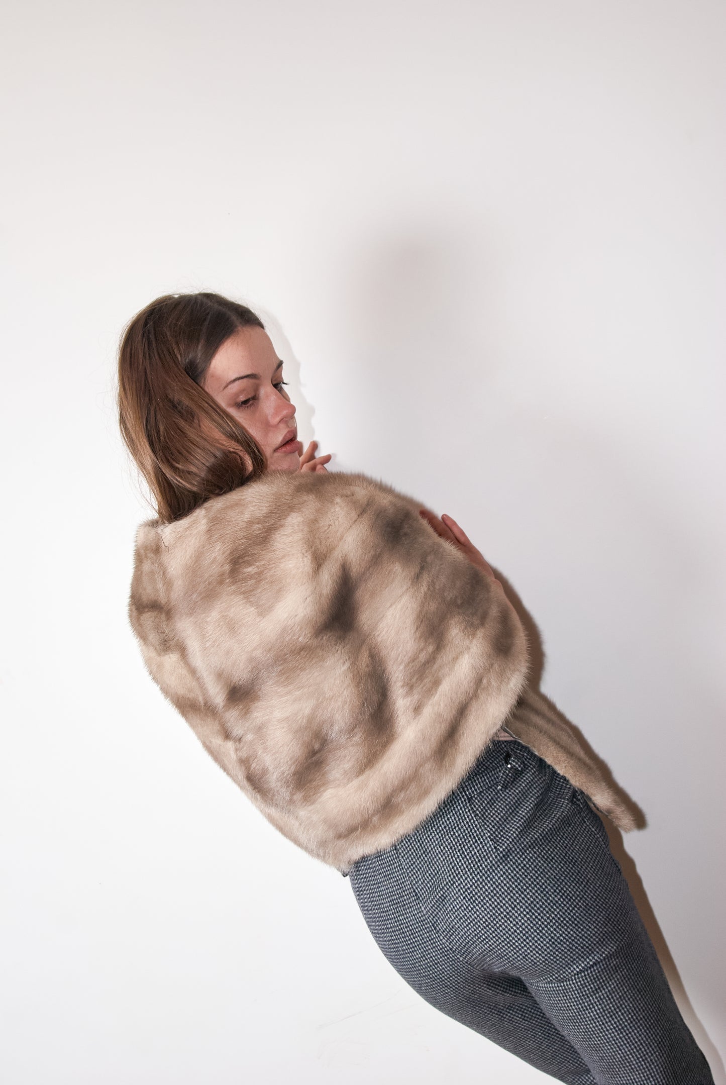 Real fur bolero