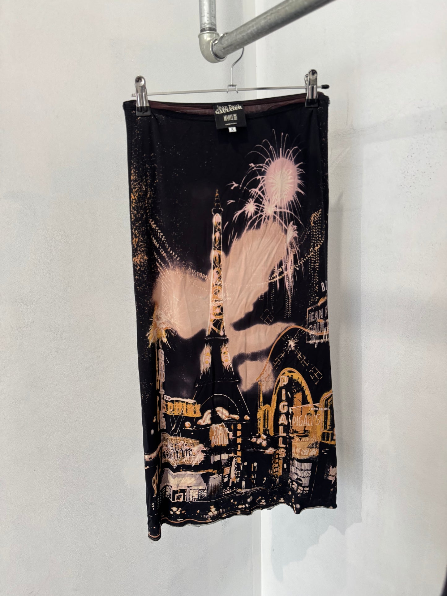 JPG tour eiffel city lights print skirt