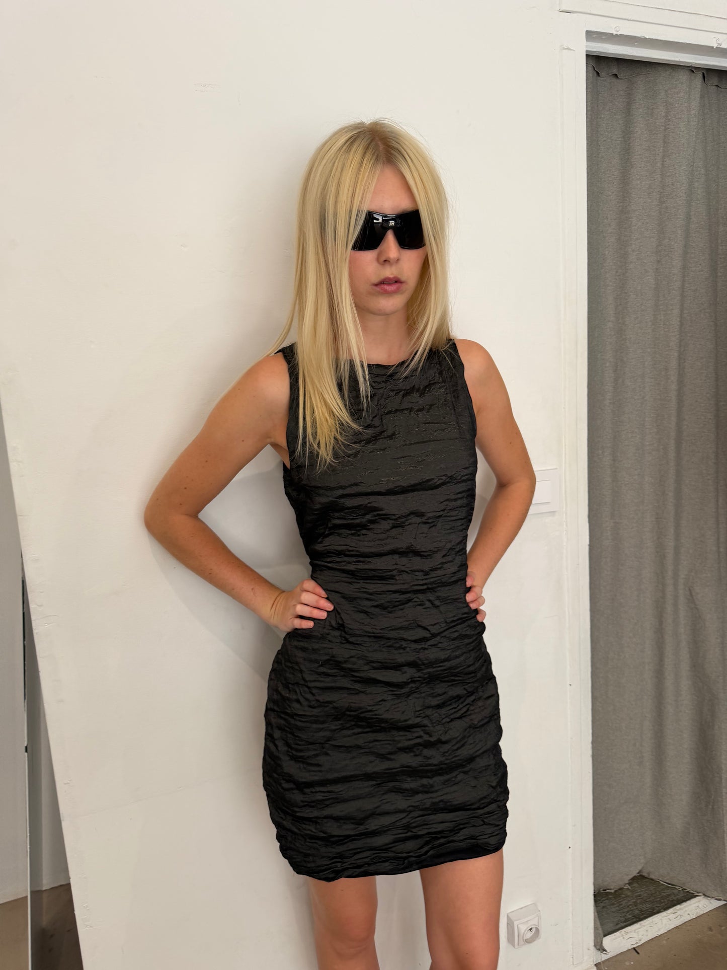 Sarah Pacini Wrinkled Dress