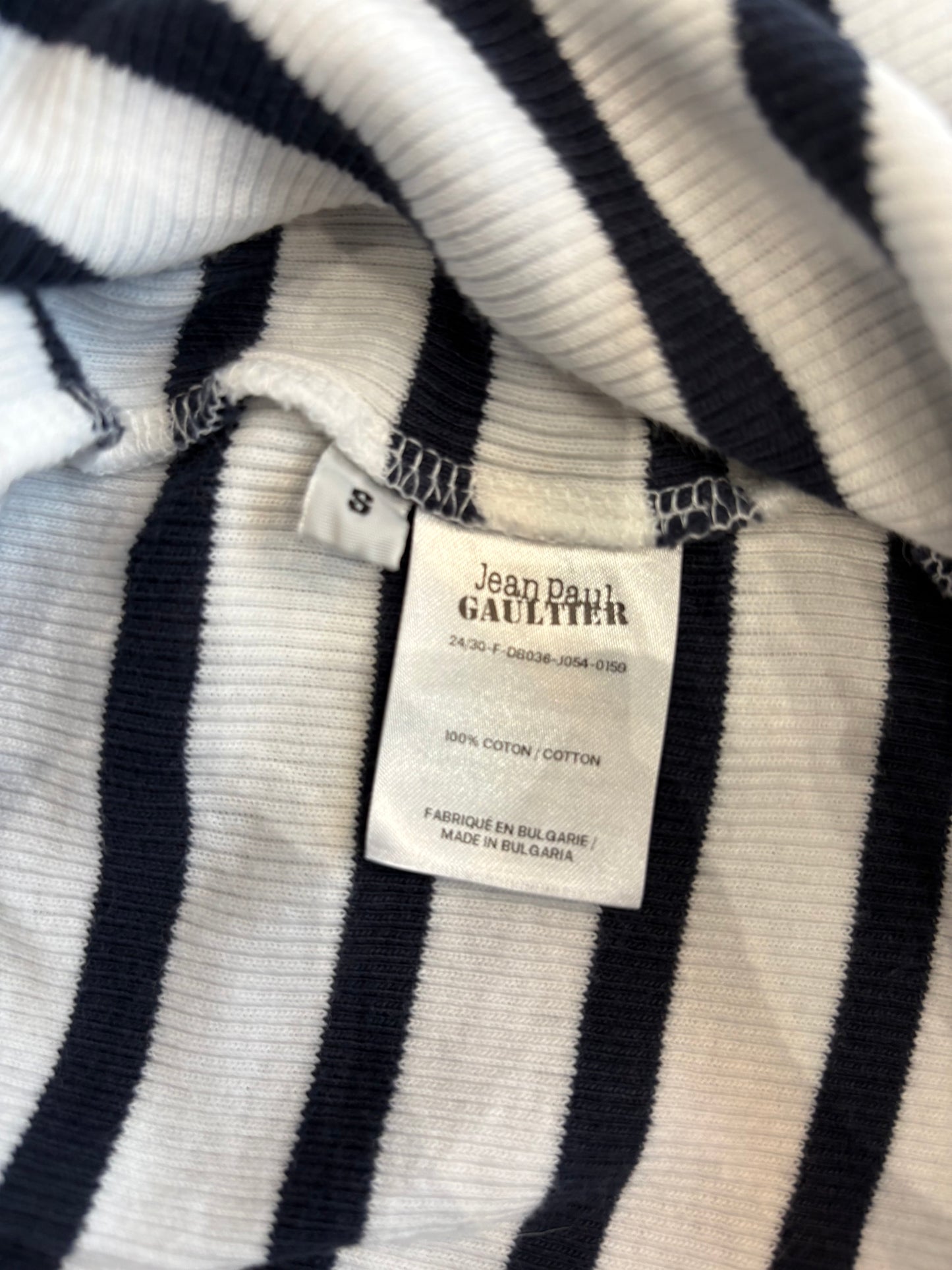 JPG Striped Button Top