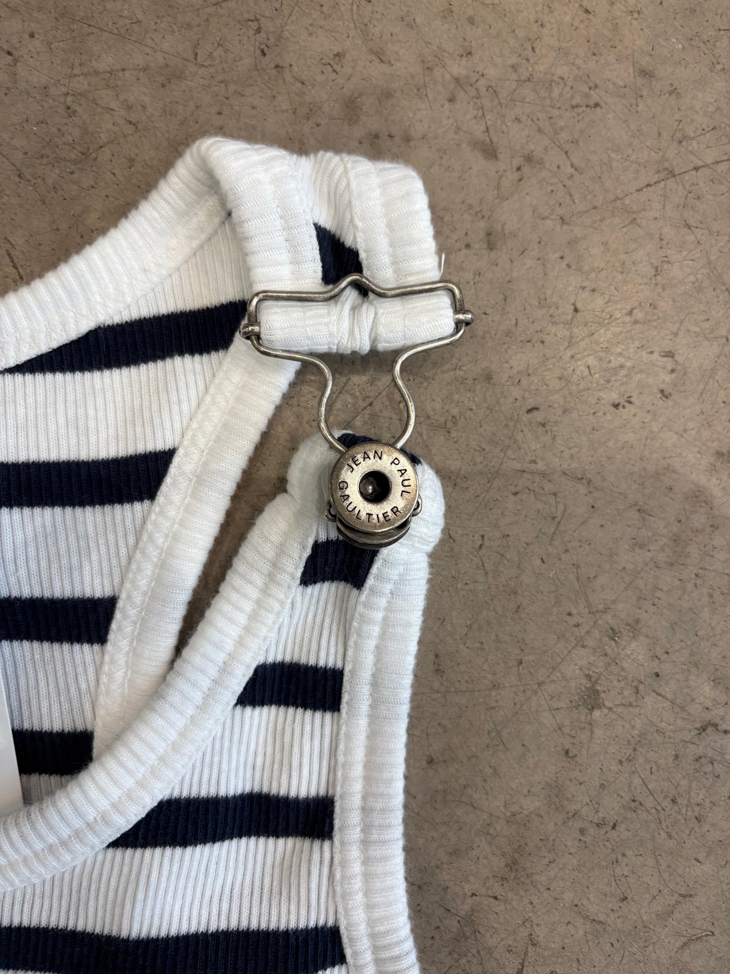 JPG Striped Button Top