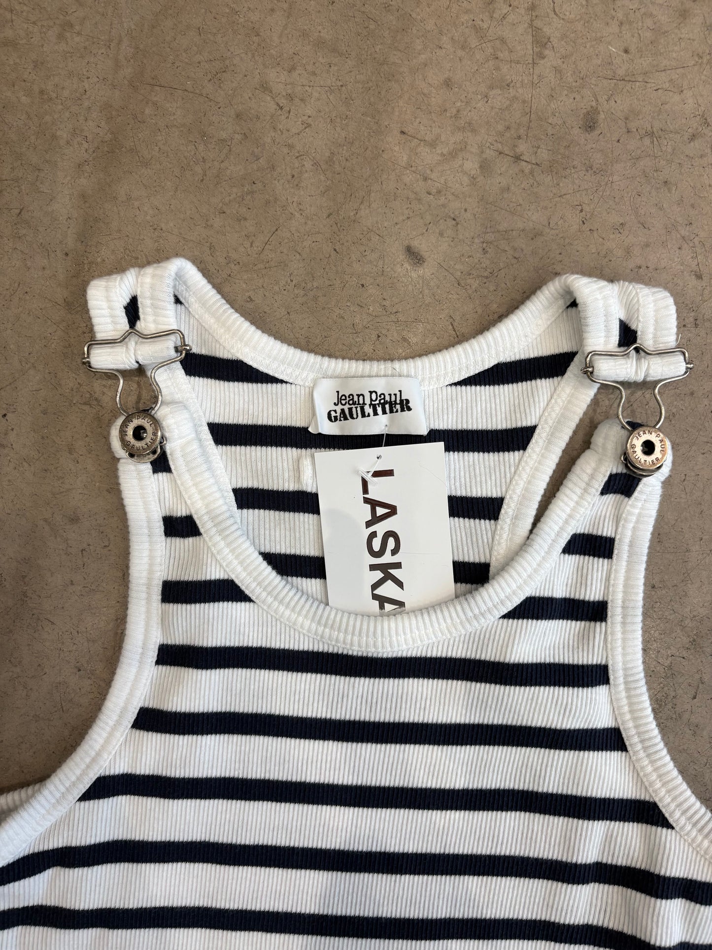JPG Striped Button Top