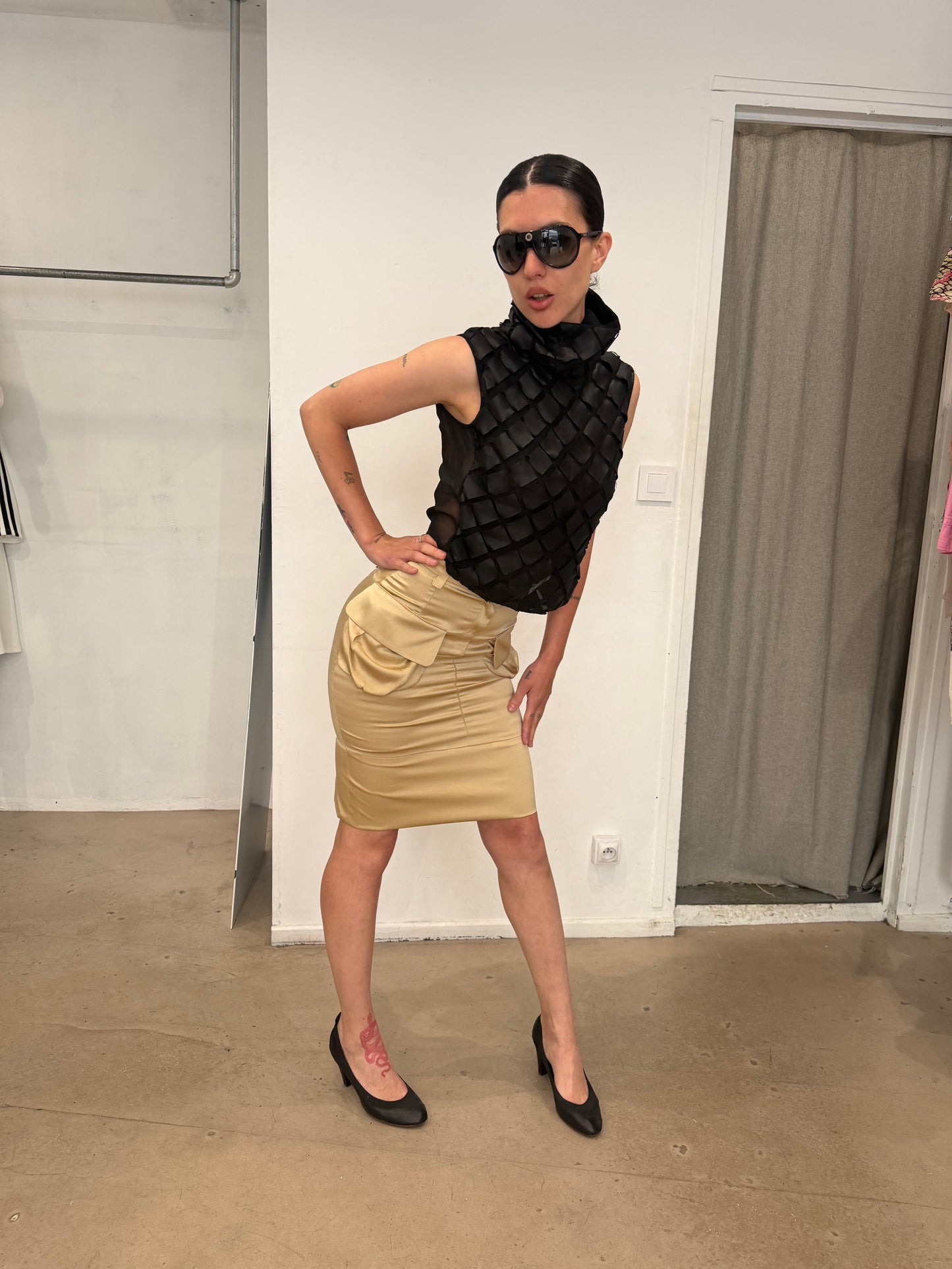 Gianni Versace Utility Silk Skirt