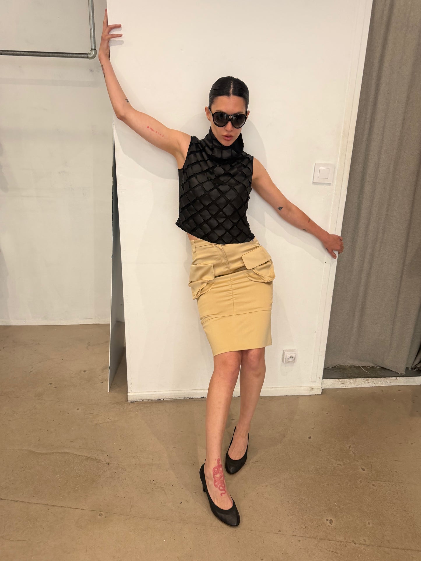 Gianni Versace Utility Silk Skirt