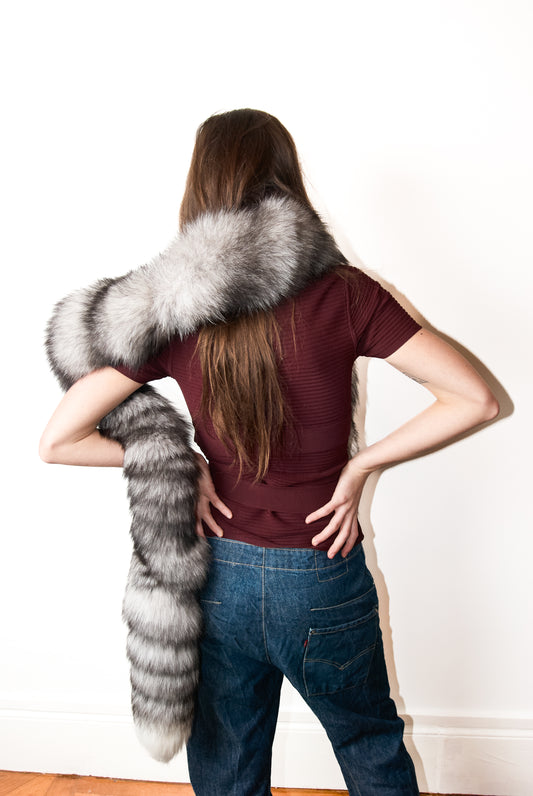Real fur scarf